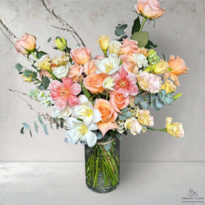 Peach Serenity Whisper (Vase Arrangement)