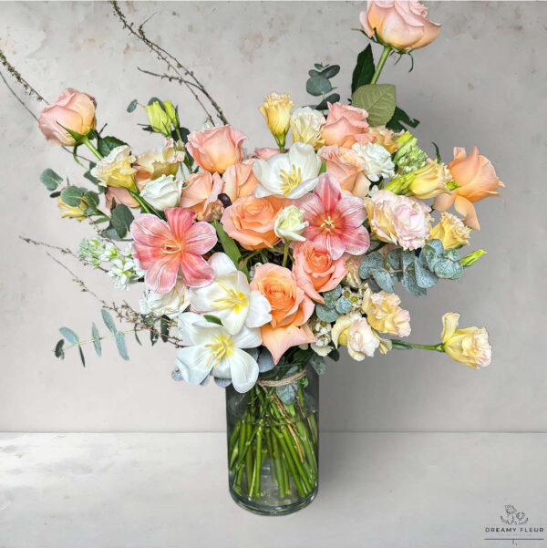 Peach Serenity Whisper (Vase Arrangement)